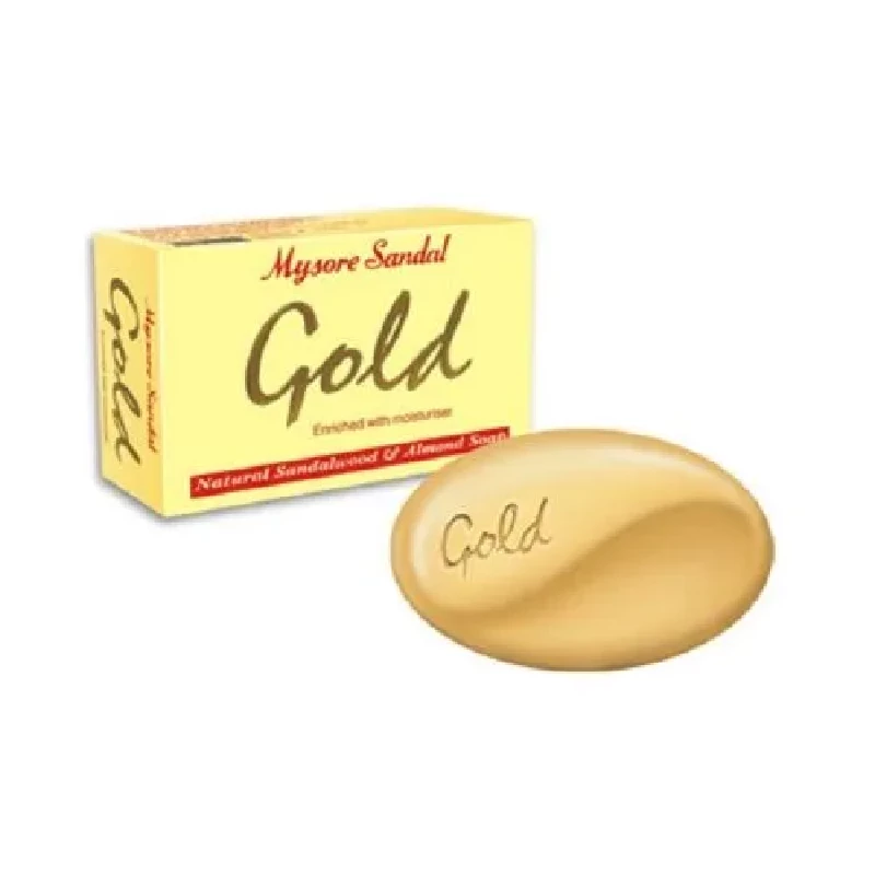 Mysore Sandal Gold Natural Sandalwood & Almond Soap, 125 g-1.webp